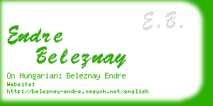 endre beleznay business card